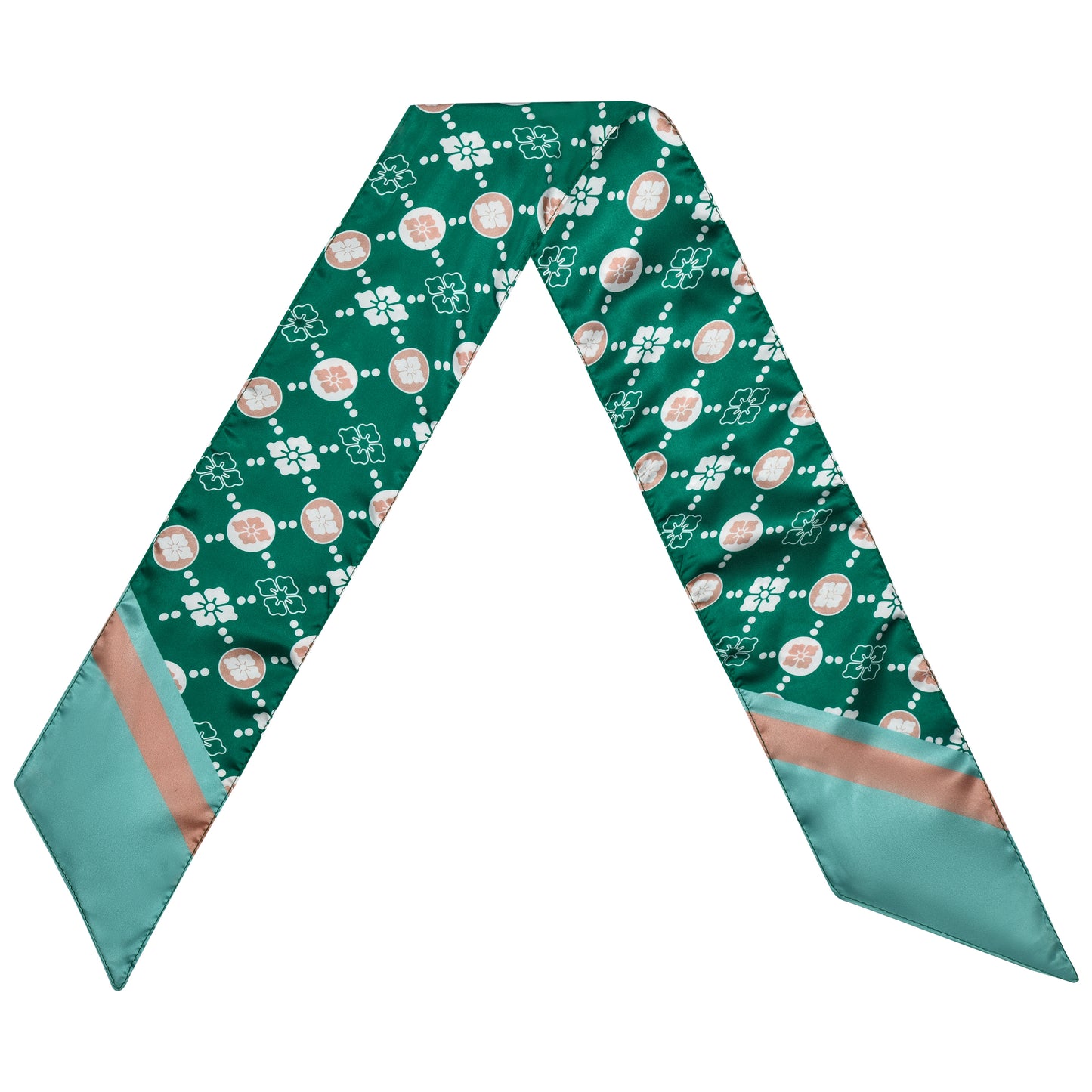 GREEN SILK NECK TWILL