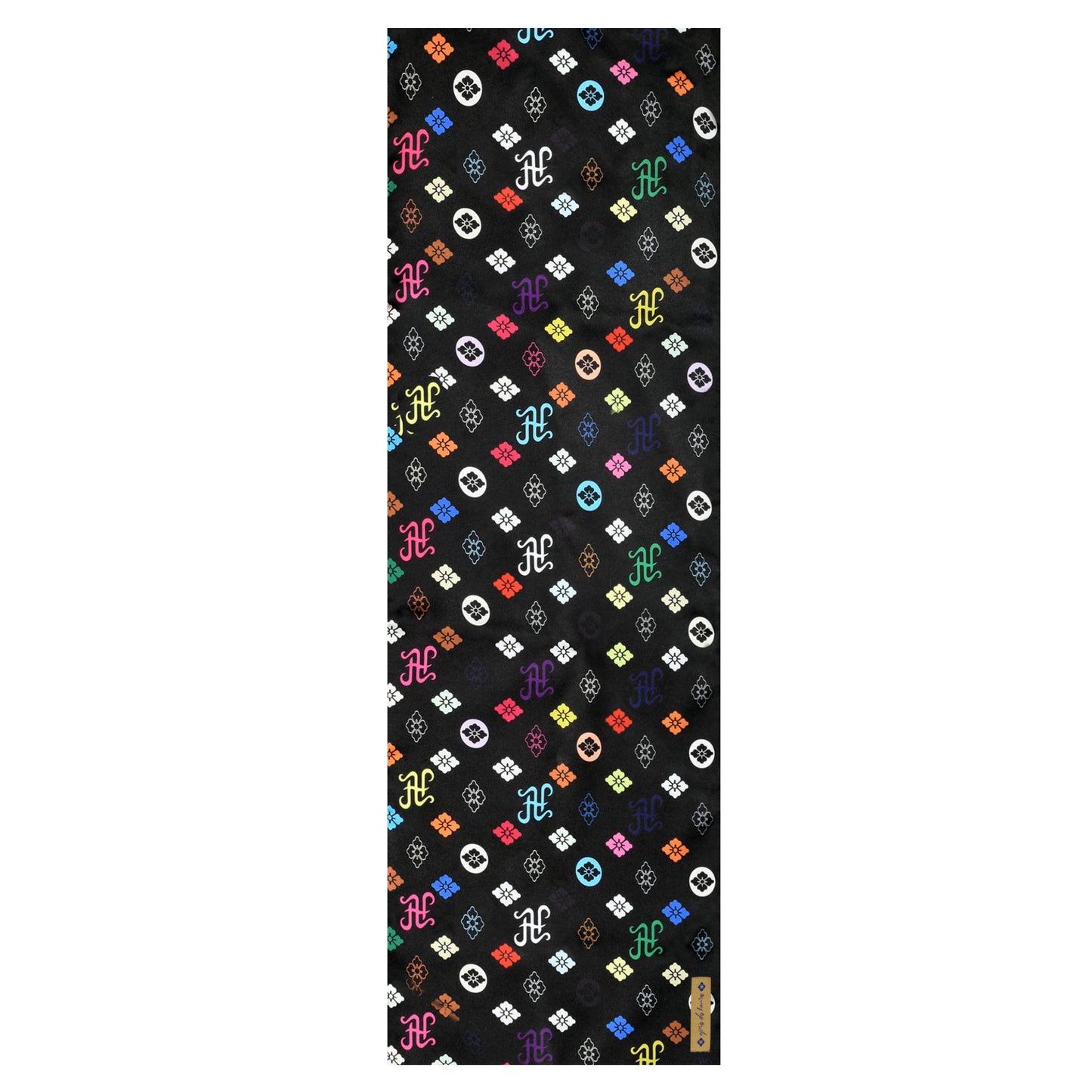 AH LOGOS MULTICOLOR PRINT SILK SCARF