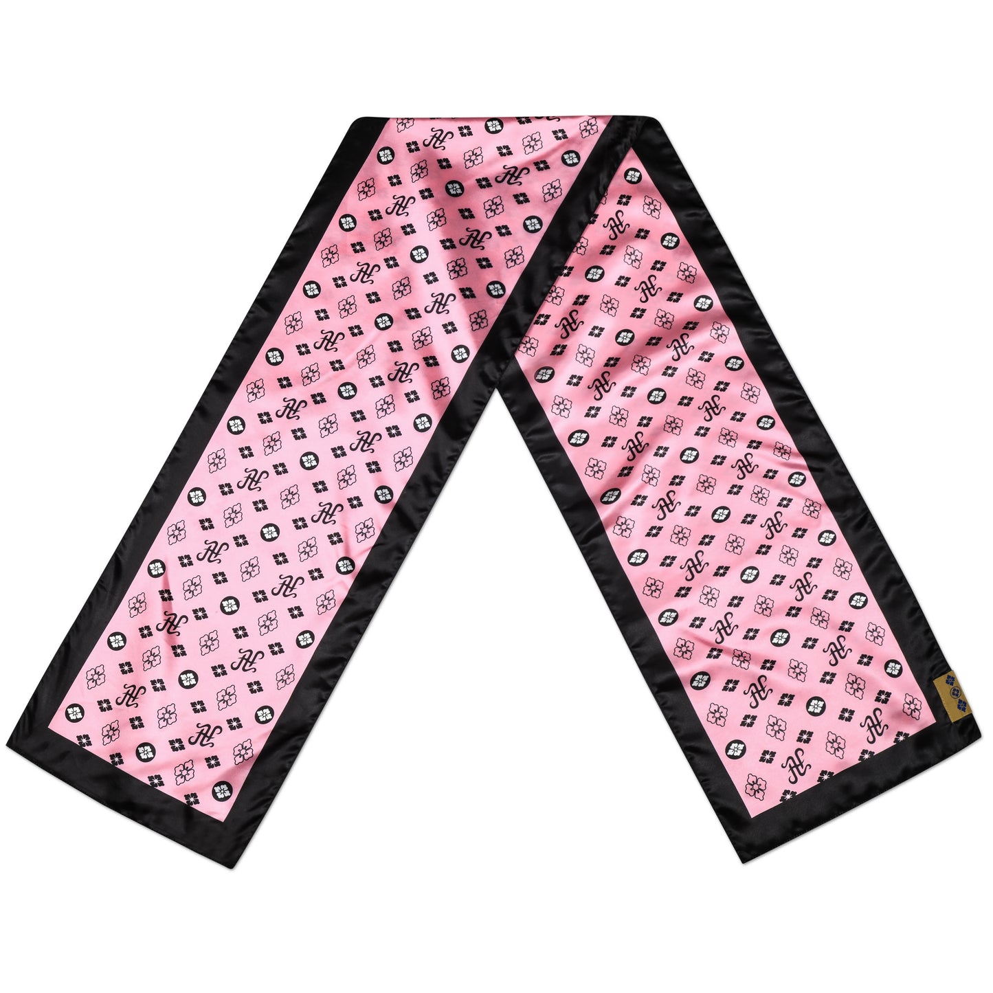 PINK AH LOGO SILK SCARF