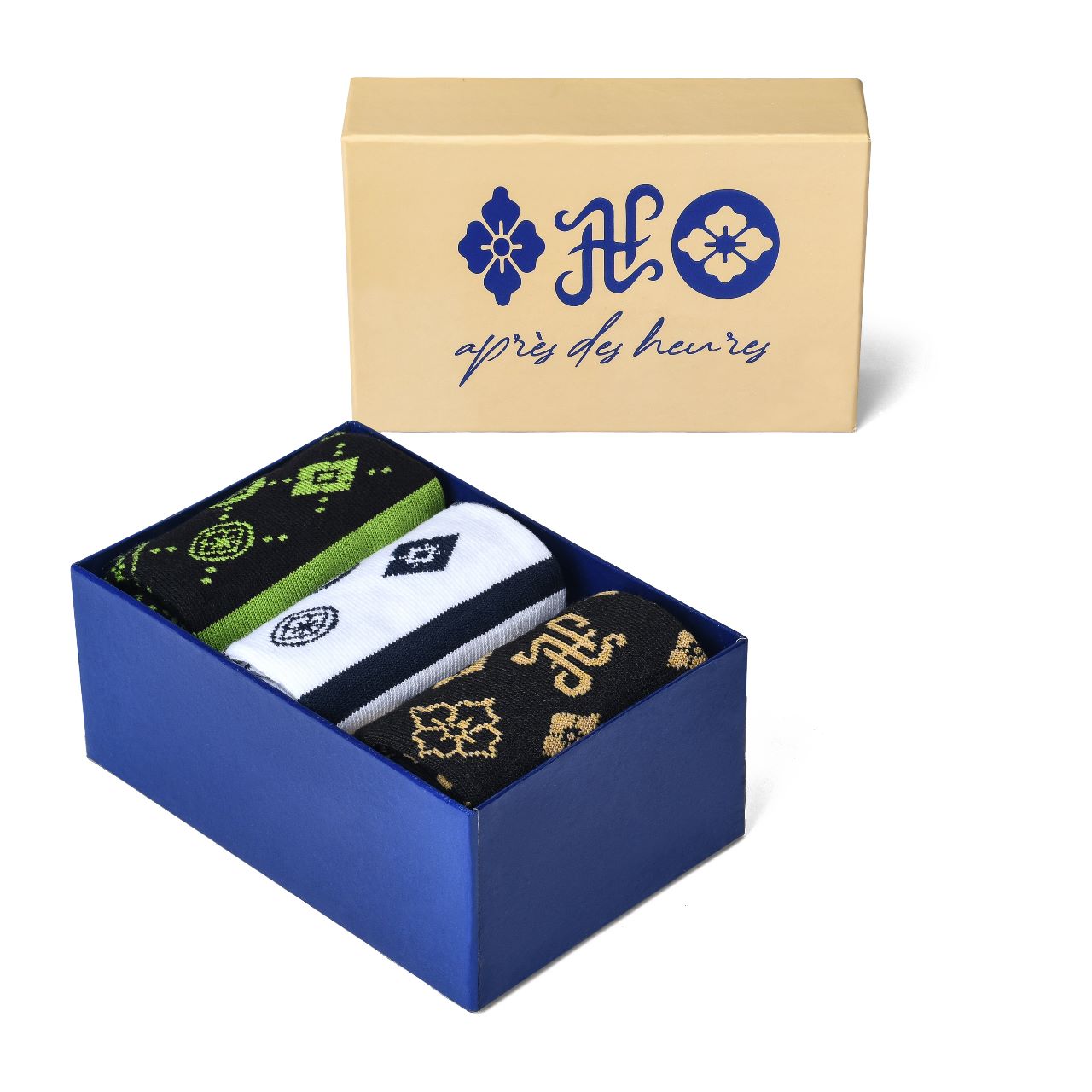 COTTON SOCKS WITH LABEL- BOX OF 3 (WBB)